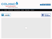 Tablet Screenshot of colmacwaterheat.com